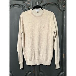 NWOT Peter Millar Tan Cashmere Pullover  Long Sleeve Golf Sweater Size Large